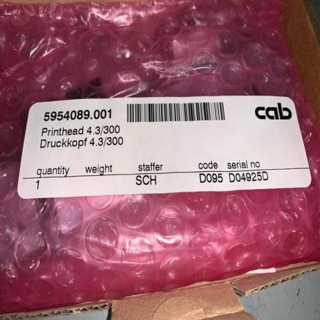 CAB A4+ Barcode Label Printer 300dpi  SN 5954089, KPA-106-12MTA4-CAB